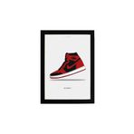 KAYNOCK (576) - Red, Ayakkabı Tablo, Poster Tablo Dijital Tasarım Tablo Siyah Çerçeve 50 x 70