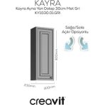 Kayra Ayna Yan Dolabı 30CM Mat Gri