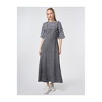 Kayra Denim Salopet Elbise Antrasit