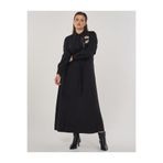 Kayra Floral Baskılı Viskon Elbise Siyah