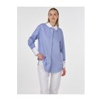 Kayra Geniş Manşetli Pamuklu Basic Tunik Havacı Mavi