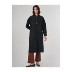Kayra Hakim Yaka Rayon Uzun Tunik Siyah