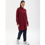 Kayra KA-A23-TRK15 Taşlı Bordo Triko Tunik