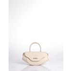 Kayra KA-B25-CNT08 Kulplu Krem Oval Çanta