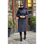 Kayra Kaz Tüyü Mont KA-A23-27006 Lacivert - 38