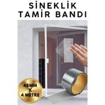 KAYRA LEATHER CRAFT 48mm x 2 Metre ( 2 ADET ) Fiber Tül Yaması -Gri Yapışkanlı Sineklik Tamir Bandı Delik Kapatıcı Sinek Kovucu Tül Tamir Yapışkanı