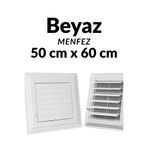 KAYRA LEATHER CRAFT Beyaz 50 x 60 cm Havalandırma Menfezi Banyo Menfezi Wc Baca Kapağı Tuvalet Menfezi Plastik Panjur