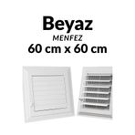 KAYRA LEATHER CRAFT KL Havalandırma Menfezi Banyo Menfezi Wc Baca Kapağı Tuvalet Menfezi Plastik Panjur Beyaz 60 x 60 cm