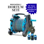 KAYRA LEATHER CRAFT Makaralı Hortum Seti 20 Metre Bahçe Sulama ve Araç Yıkama Seti - 1/2 İnç Pratik Bahçe ve Oto Yıkama