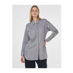 Kayra Tek Cepli Pamuklu Basic Tunik Siyah