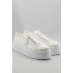 KAYRA VARDAR SHOES Beyaz Kadın Dolgu Topuklu Ayakkabı CNR1401Beyaz Çınar