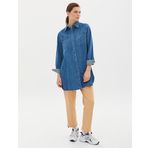 Kayra VV-A23-91019-39 Vivence İndigo Cepli Denim Tunik