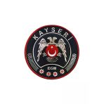 Kayseri Çevik Kuvvet Polis Arması Siyah 3D Plastik Tpu, Yeni Tip, Cırtlı, Standart Ölçü, 1.Sınıf