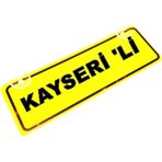 KAYSERİ 'Lİ Yazılı Sarı Dekor Plaka Sök Tak Pratik yeni nesil