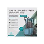 KAYSU SP400-A Plastik Gövdeli Kirli Su Dalgıç Pompası 0,55HP