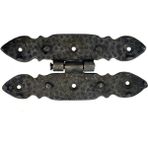 Kazan Hobi Antika Tarz Dekoratif Pirinç Düğmeli Menteşe - 142X69 Mm, Oksit