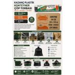 Kazanç Plastik 240'LIK Konteyner 120X150 cm 10 Rulo 55 Mikron Siyah