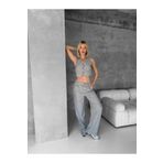 KAZAX Essential yelek pantolon takım gri s255254