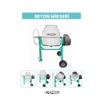 kazen 120 Litre - XS Betoniyer Beton Mikser Beton Harç Yem Tohum Karma Makinesi