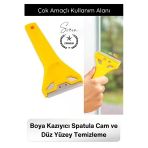 #Kazıyıcı Profesyonel Boya Kazıyıcı Spatula Cam Kazıma Aparatı Yüzey Temizleme Bıçağı Paslanmaz Çelik Jiletli Etiket Har
