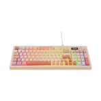 Kb-79 Sılent Pro Bej/pembe/turuncu Sessiz Rgb Q Membrane Oyuncu Klavyesi - Option-1 - 001-Renkli