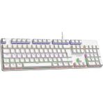Kb-Mekanik 1 Lumos USB Rainbow Aydınlatmalı Full Anti-Ghosting Mekanik Gaming Oyuncu Klavye (Beyaz (Blue Switch))