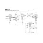 KB921 Americana 8-Inç Ikiz Akrilik Saplı Lavabo Bataryası, Parlak Krom - Option-1
