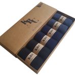 KBC Socks 6'lı Bambu Dikişsiz Klasik Yazlık Soket Erkek Çorap Seti/Kutulu Set (Siyah-Lacivert-Füme)