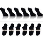 KBC Socks 6'lı Dikişsiz Bambu Terletmez Spor Erkek Kısa Bilek Çorap Seti / Kutulu Set / Full Siyah - 40 - 45