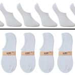 KBC Socks 6'lı Dikişsiz Bambu Terletmez Spor Erkek Sneakers Görünmez Çorap Seti/Kutulu Set (Beyaz, 41-44)