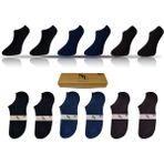 KBC Socks 6'lı Erkek Dikişsiz Bambu Spor Bilek Çorap Seti - 40 - 44 - Siyah - Lacivert - Kahverengi