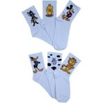 KBC Socks 6'lı Unisex Sevimli Pamuklu Desenli Soket Çorap Seti - Çok Renkli - 36 - 44