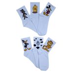 KBC Socks 6'lı Unisex Sevimli Pamuklu Desenli Soket Çorap Seti