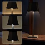 KBIBCK Masa lambası kablosuz, dokunmatik masa lambası, LED kısılabilir pilli masa lambası, 3 renk modu ve RGB renk değişimi, gece lambası, oturma odası, yatak odası veya restoran için pilli lamba