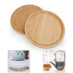 KBNIAN 2 adet bambu altlık 20 cm yuvarlak bambu tepsi, cam altlık, bitki altlığı, yıkanabilir tencere altlığı, ısıya dayanıklı çiçek saksısı, fincan altlığı, çay servisi, vazolar için