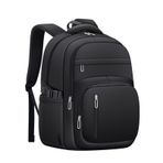 KBTYE Sevimli Okul Sırt Çantası Kadın Erkek Rahat Seyahat Laptop Sırt Çantası Çocuklar için Estetik Hafif Kolej Bookbags, Siyah, Gündelik