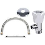 Kca Armatür Kca 70 cm Klozet Hortumu Volonlu Aç Kapa Taharet Musluğu Set - Krom