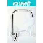 KCA ARMATÜR Mutfak Evye Bataryası Köşe Borulu