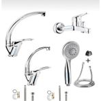 Kca Banyo Lavabo Mutfak Bataryası Çeşmesi Musluğu Duş Başlığı 4’lü Full Set