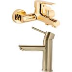Kca Gold Altın Kartal Lavabo ve Banyo Bataryası Musluğu Çeşmesi Çift Su Girişli