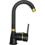 Kca Siyah Gold Lüx Banyo Lavabo Prime Kalite Musluk Batarya Çeşme