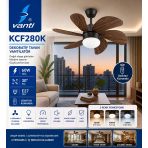 Kcf280k Avızelı Vantılator 60W Kumandalı