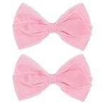KCHIES Pembe Kadife Kurdele Saç Yay Klipsi 11,5 cm Büyük Noel Sevgililer Hediyesi Timsah Saç Tokası Tokalarım Düğün Parti Elbise kıyafeti Dekor Aksesuarı Genç Yürümeye Başlayan Kız Çocuklar Kadınlar için
