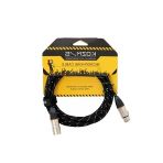 Kcl-024-3M Siyah Örgülü Xlr-Xlr Mikrofon Kablosu (Gri Uçlu)