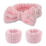 KCOQINA Coral Fleece Makeup saç bantları, elastik, spa, fiyonk alın bandı, kadın, spa, saç bandı, kozmetik, alın bandı, geniş kenarlı, mercan poları, yıkama, yüz baş sargısı, duş, cilt bakımı, spor için