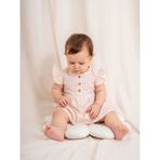 KD53395 Pıtı Kare Desenli Kız Bebek Elbisesi (6-36 Ay - Pembe - 18 - 24 Ay