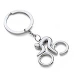 Kdot Tourer Bisiklet Anahtarlık, Gri Tonlarında, Metal, Spor Temalı, 6 cm, 30 gram, Bisiklet Figürlü