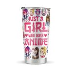 kdxpbpz Kadınlar İçin Anime Hediyeleri, Kızlar için Anime Lover Hediyeleri, Paslanmaz Çelik Bardaklar 20 oz, Anime Severler için Doğum Günü Kawaii Hediyeleri - Anime'yi Gerçekten Seven Bir Kız