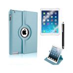 Kea Apple iPad 2 360° Dönebilen Standlı Mavi Kılıf + Ekran Koruyucu Film + Tablet Kalemi