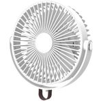 KEAIDO Taşınabilir Fan Kişisel Kamp Çadırı LED Işıklı Fener, Asma Kancası, Şarj Edilebilir USB 3000 mAh Kablosuz Tavan Fanı Dış Mekan Ev Ofis Masa Üstü Yatak Odası Yurt Seyahat Plaj (Beyaz)